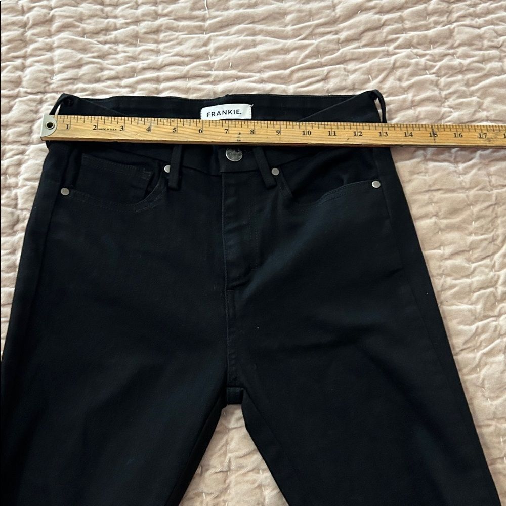 Frankie Black Flared Bell Bottom Jeans with open back size 25 - Picture 5 of 13